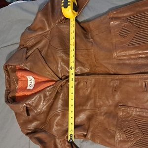 Dani Leather Trench Coat Retro
